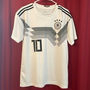 Men’s Germany Soccer/Football Jersey, White with black detail